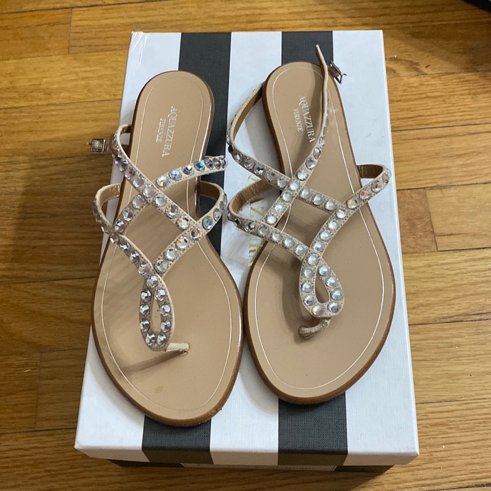 Aquazzura Hawaii Sandal Flat -Nude
